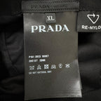 Prada Calf Leather Re-Nylon Triangle Logo Bucket Hat Black XL — view 7