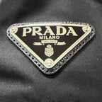 Prada Calf Leather Re-Nylon Triangle Logo Bucket Hat Black XL — view 6
