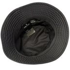 Prada Calf Leather Re-Nylon Triangle Logo Bucket Hat Black XL — view 5