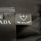 Prada Calf Leather Re-Nylon Triangle Logo Bucket Hat Black XL — view 8