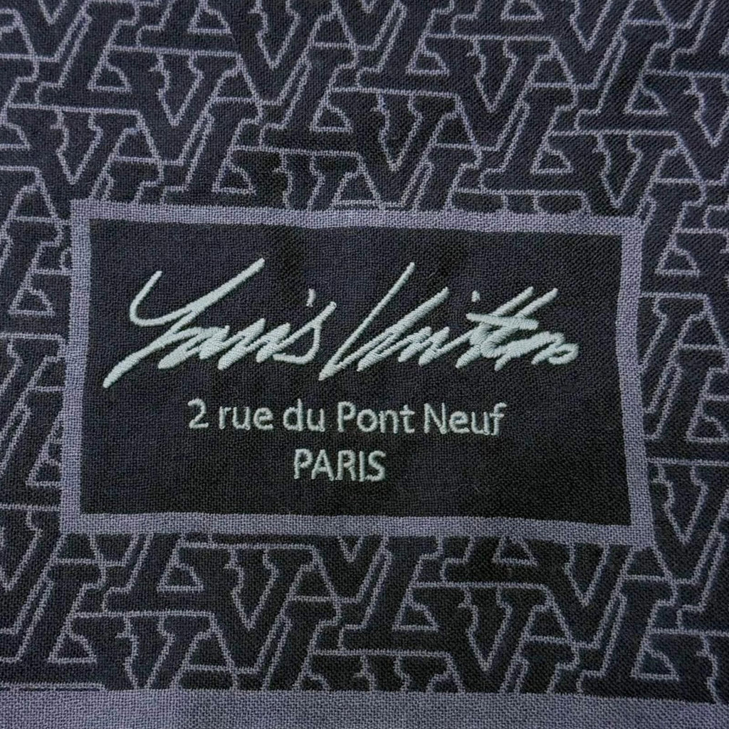 Louis Vuitton Wool Silk LV Stand Out Logo All Over Pattern Shawl Scarf — view 7