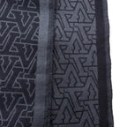 Louis Vuitton Wool Silk LV Stand Out Logo All Over Pattern Shawl Scarf — view 5