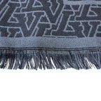 Louis Vuitton Wool Silk LV Stand Out Logo All Over Pattern Shawl Scarf — view 6