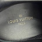 Louis Vuitton LV Run Away Line Suede Leather Monogram Sneakers Black Brown — view 9