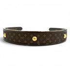 Louis Vuitton Headband Mng Resin Leather Monogram Brown — view 3