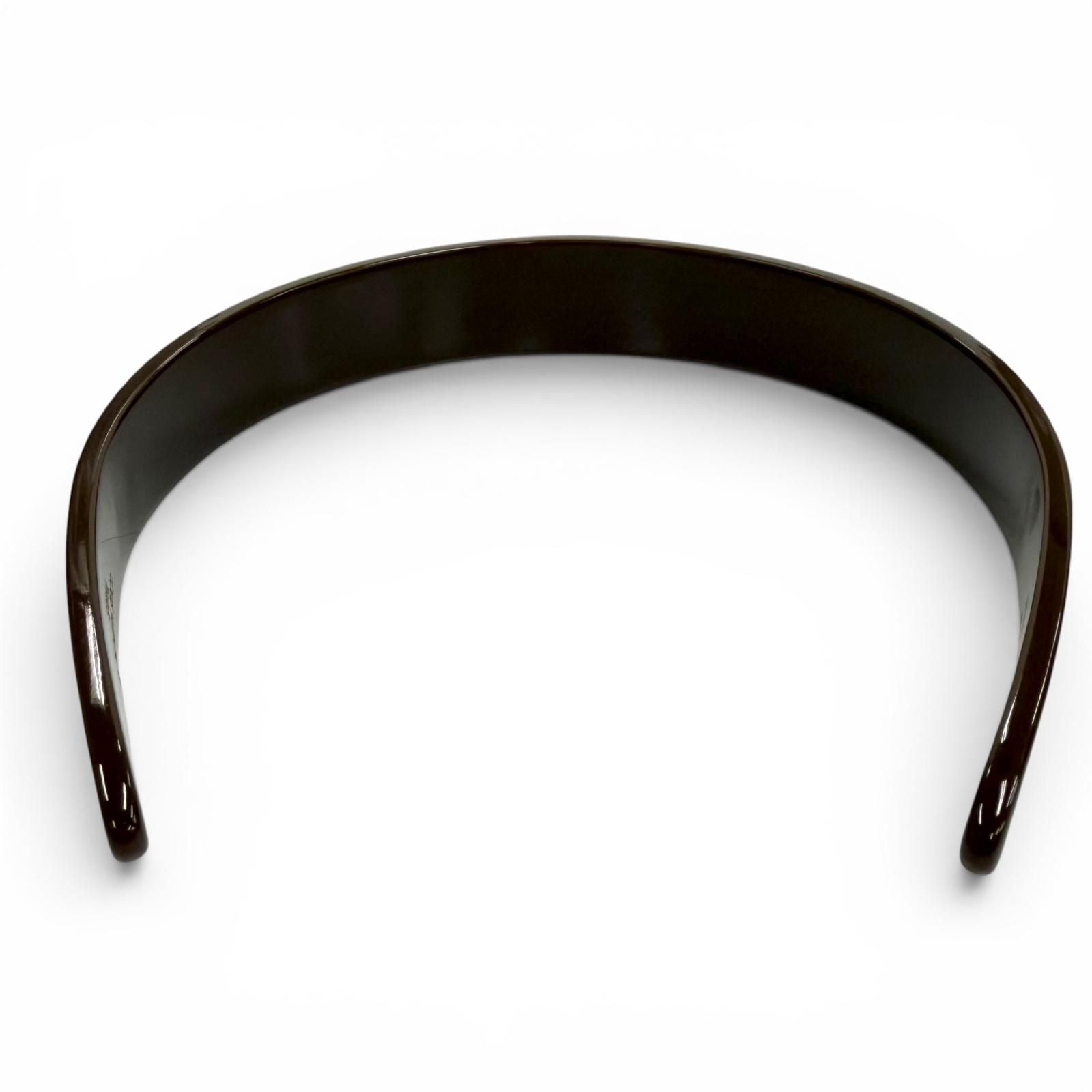 Louis Vuitton Headband Mng Resin Leather Monogram Brown — view 4