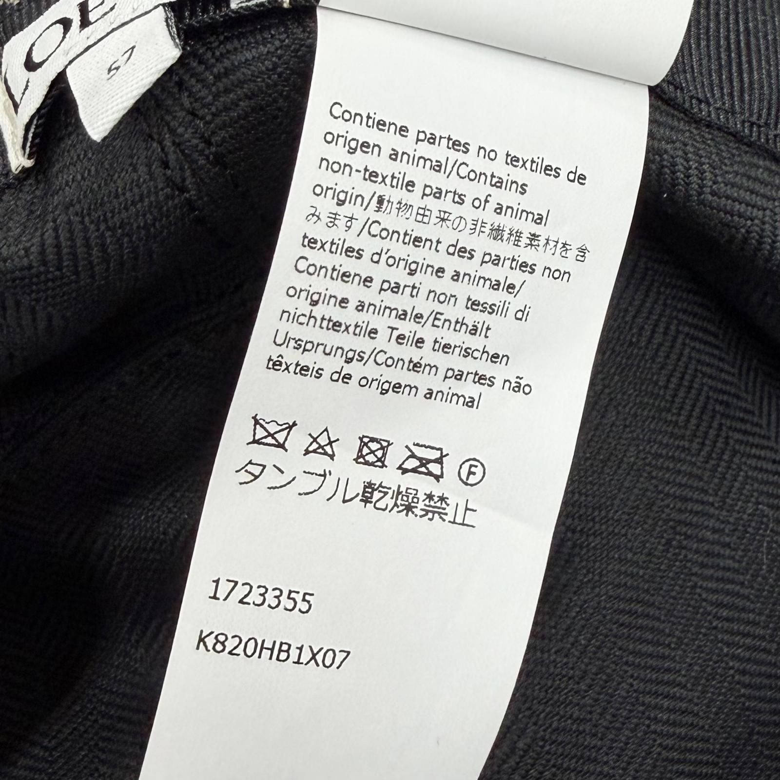 Loewe Leather Anagram Jacquard Bucket Hat Navy 57 — view 9