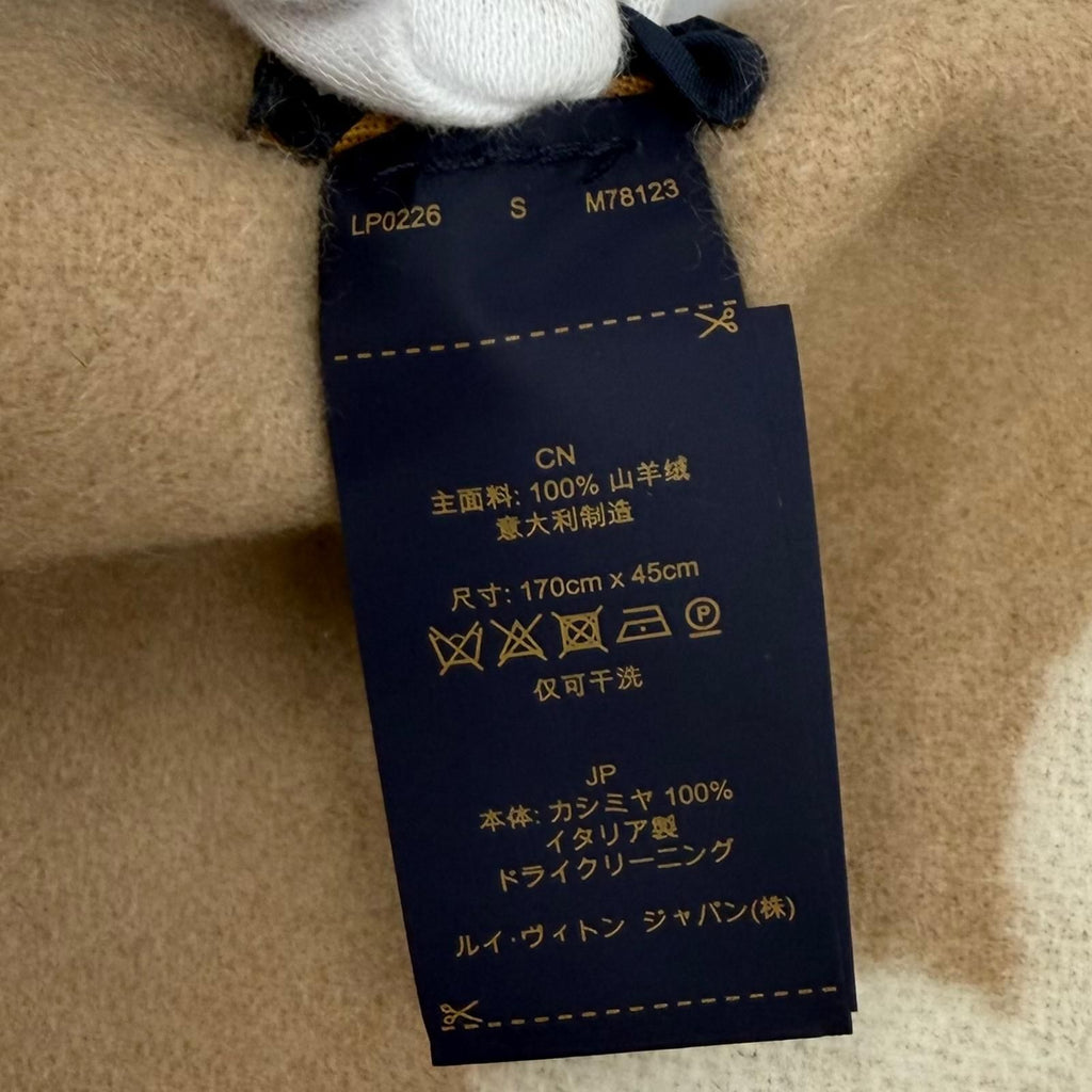 Louis Vuitton Scarf Reykjavik Cashmere 100% Monogram with Fringe 170 45 — view 8