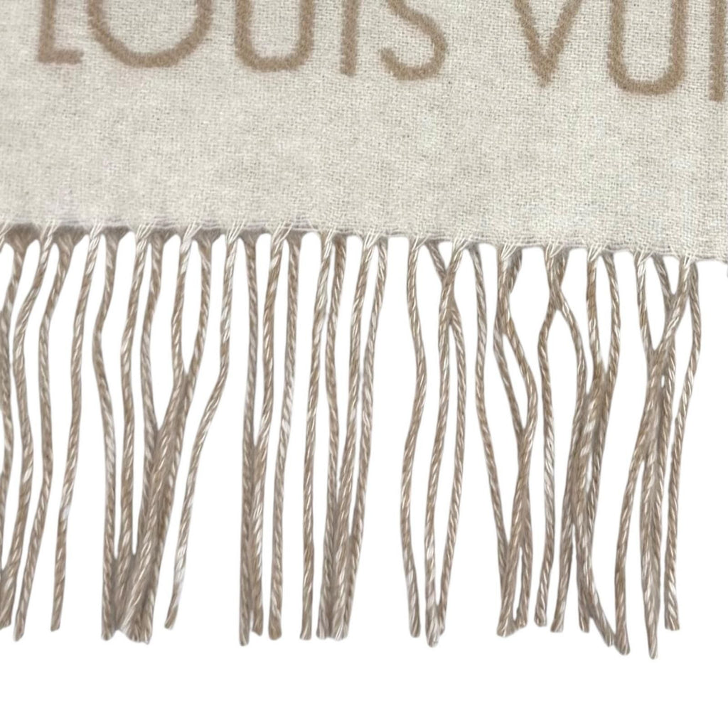Louis Vuitton Scarf Reykjavik Cashmere 100% Monogram with Fringe 170 45 — view 5