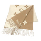 Louis Vuitton Scarf Reykjavik Cashmere 100% Monogram with Fringe 170 45 — view 3