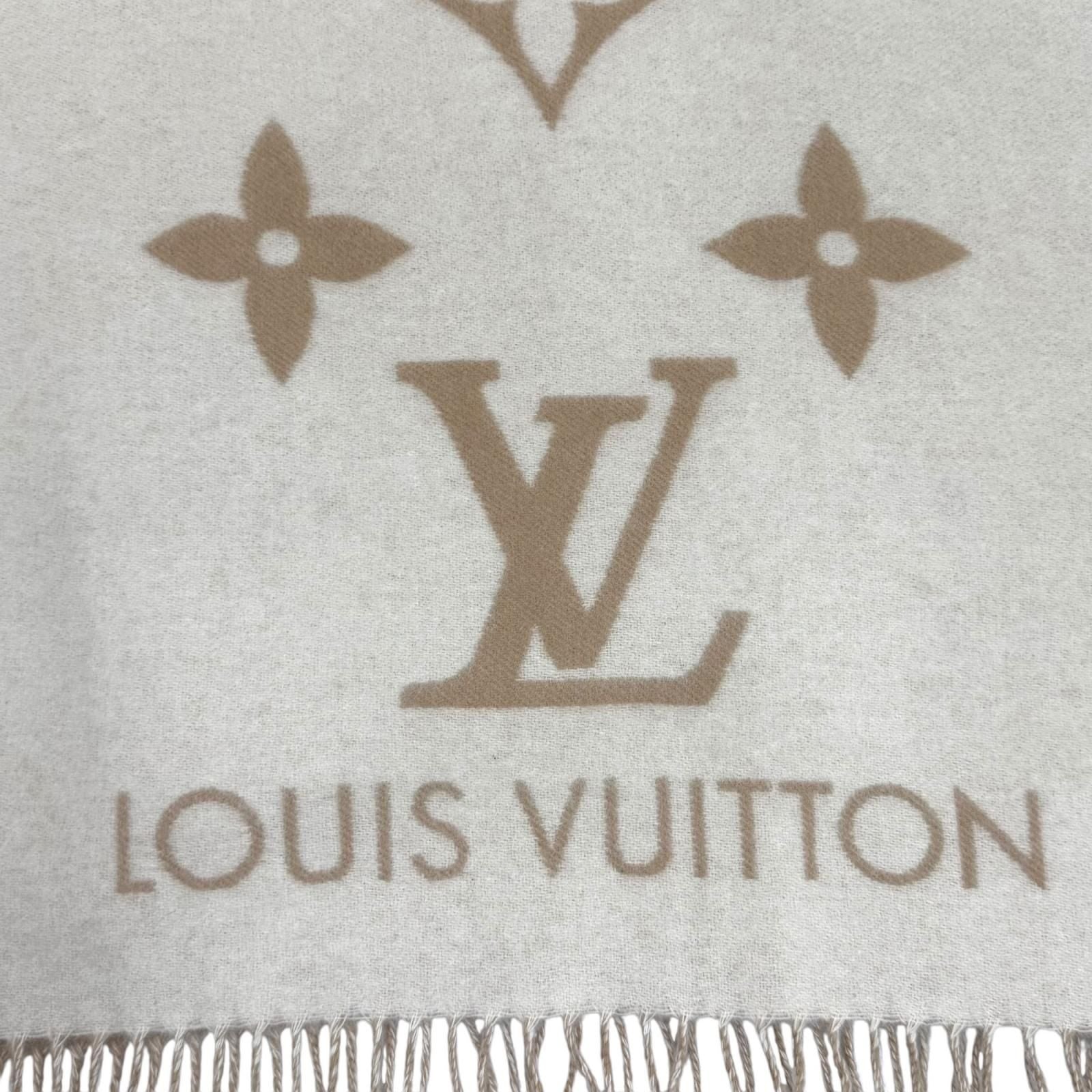 Louis Vuitton Scarf Reykjavik Cashmere 100% Monogram with Fringe 170 45 — view 6