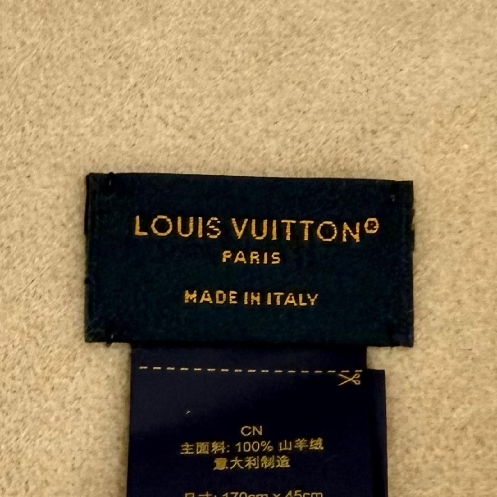 Louis Vuitton Scarf Reykjavik Cashmere 100% Monogram with Fringe 170 45 — view 7