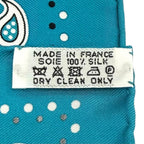 Hermes Carre 55 Ex Libris Silk 100% Scarf Turquoise — view 8