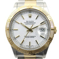 Rolex Datejust Thunderbird White Number Watch SS YG Oyster Bracelet Combination