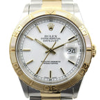 Rolex Datejust Thunderbird White Number Watch SS YG Oyster Bracelet Combination