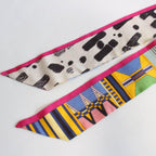 Hermes Twilly Wild and Camouflage Silk 100% Pink Pawn — view 6