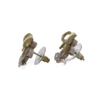 Chanel 24k CC Logo Ribbon Earrings Silver Color Gold KH — view 3