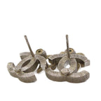 Chanel 24k CC Logo Ribbon Earrings Silver Color Gold KH — view 6