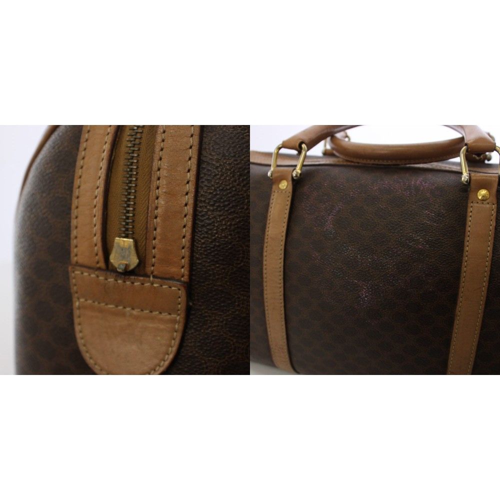 Celine Macadam Pattern Boston Bag Brown KH — view 9