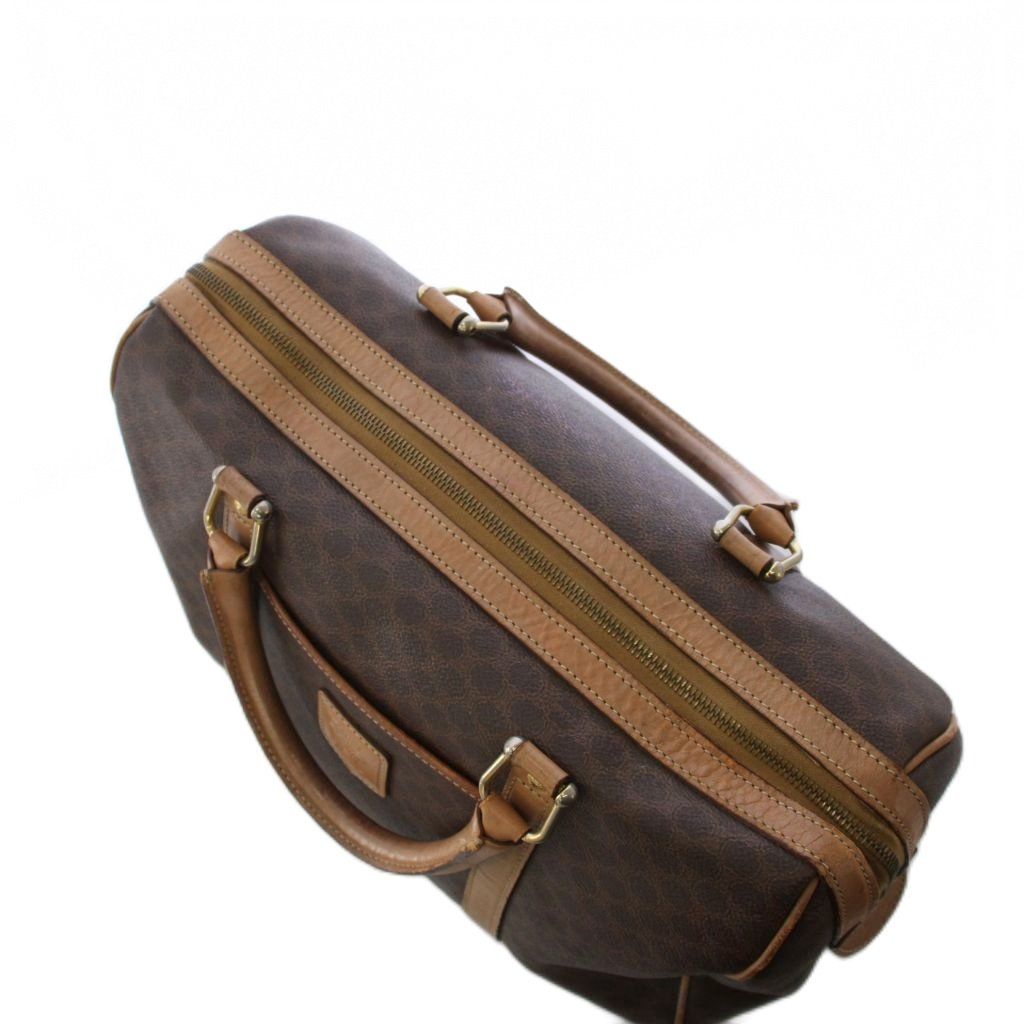 Celine Macadam Pattern Boston Bag Brown KH — view 6