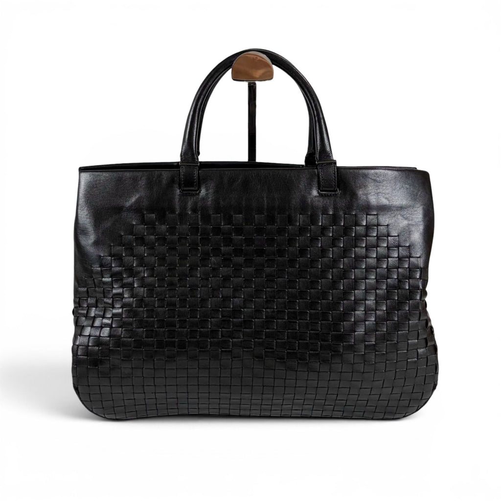 Bottega Veneta Intrecciato Leather Tote 2-Way Shoulder Bag Black Business — view 3