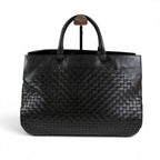 Bottega Veneta Intrecciato Leather Tote 2-Way Shoulder Bag Black Business — view 2