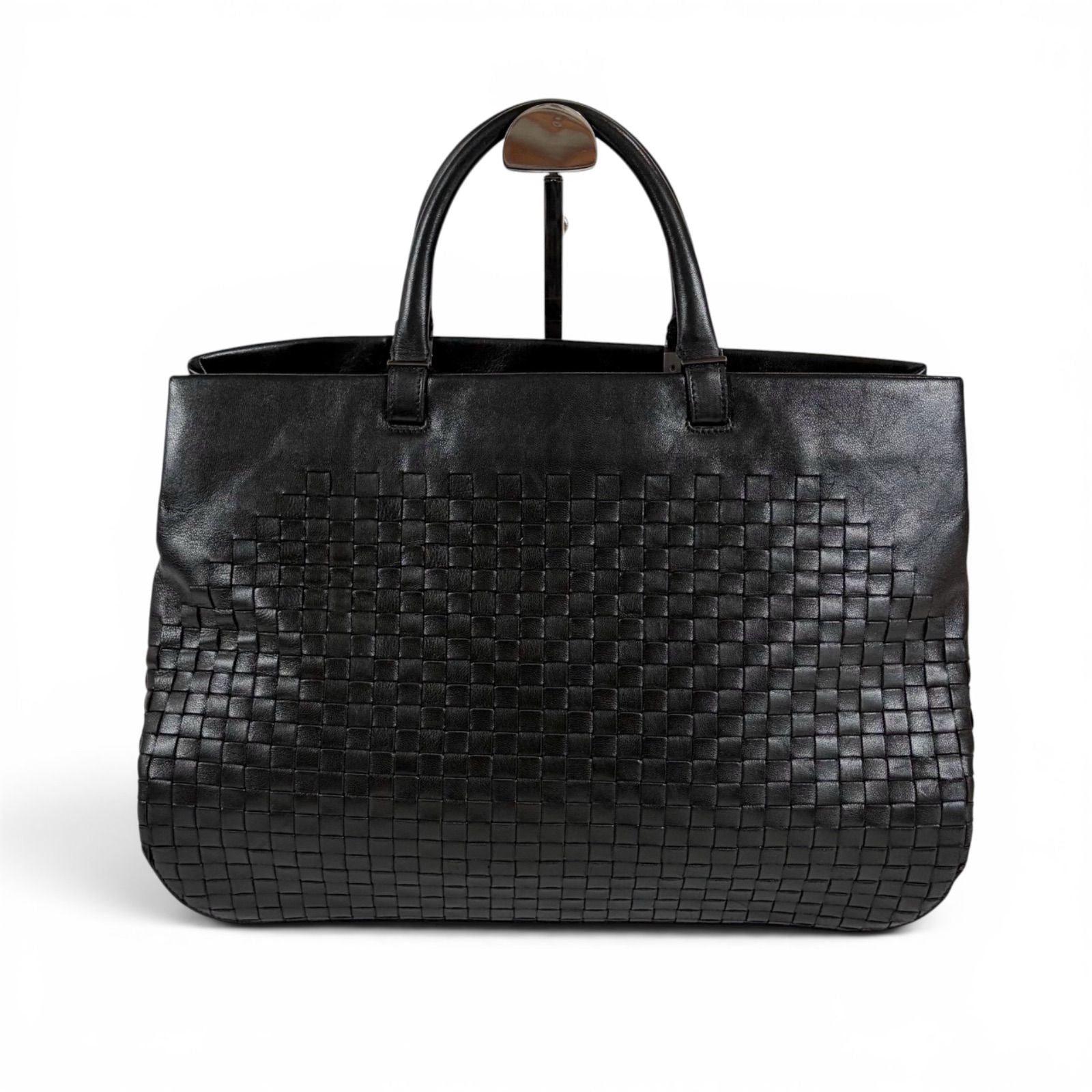 Bottega Veneta Intrecciato Leather Tote 2-Way Shoulder Bag Black Business — view 2
