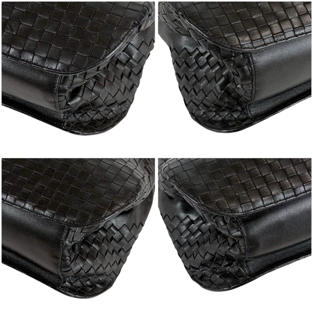 Bottega Veneta Intrecciato Leather Tote 2-Way Shoulder Bag Black Business — view 6
