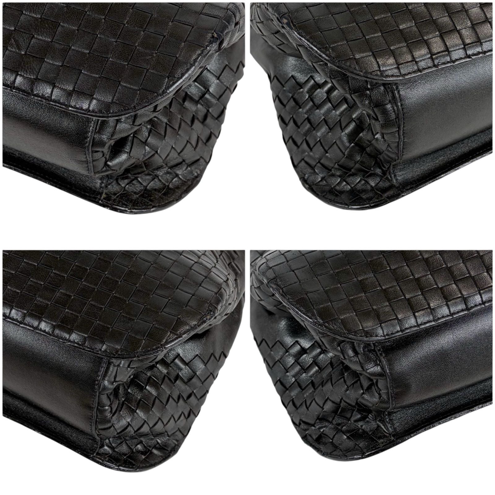 Bottega Veneta Intrecciato Leather Tote 2-Way Shoulder Bag Black Business — view 6