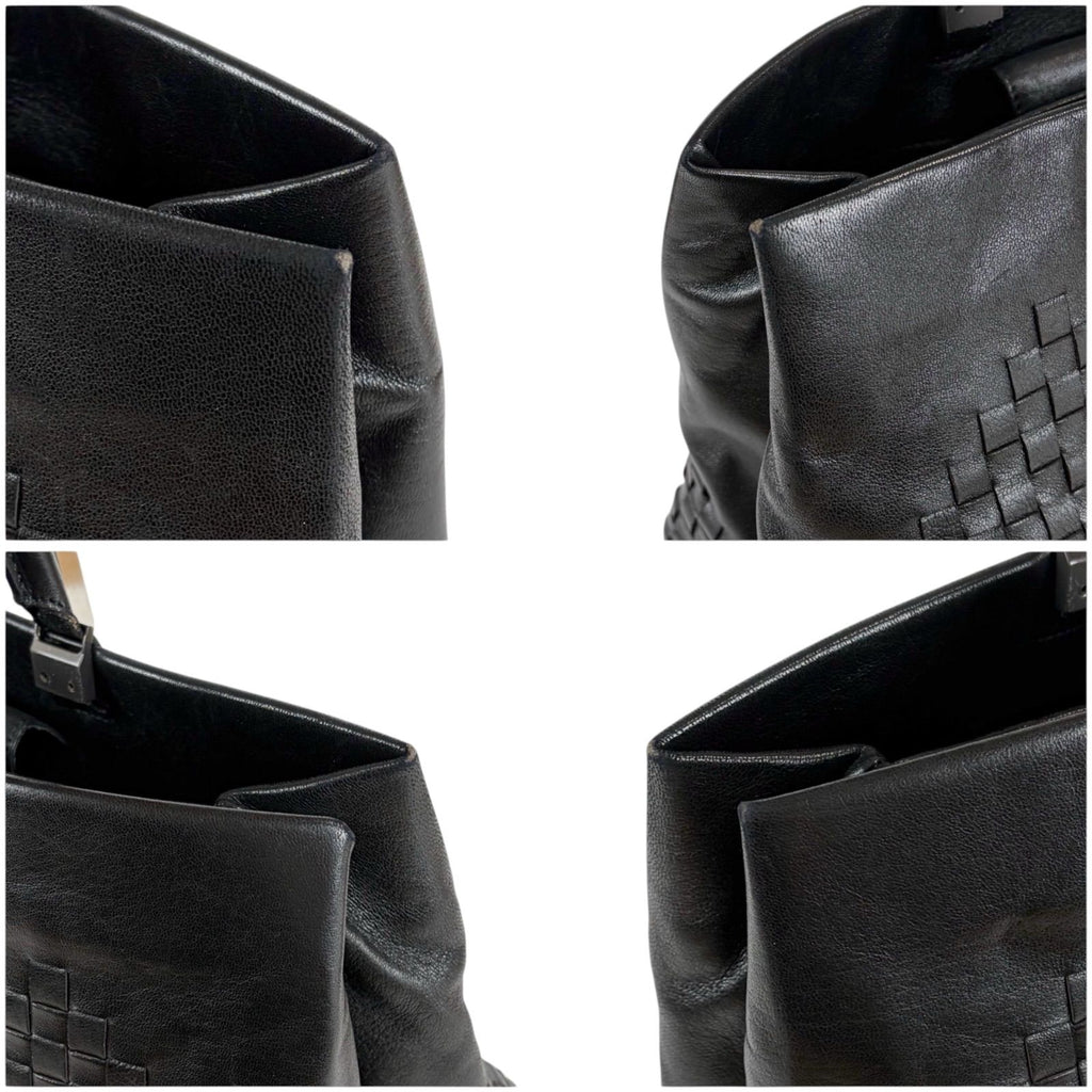 Bottega Veneta Intrecciato Leather Tote 2-Way Shoulder Bag Black Business — view 5