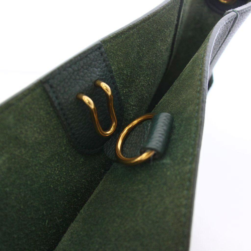 Celine Sangle Small Bucket Bag Leather Green TK 36 OH — view 8