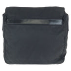 Prada Tessuto Black Silver Nylon Leather Shoulder — view 2