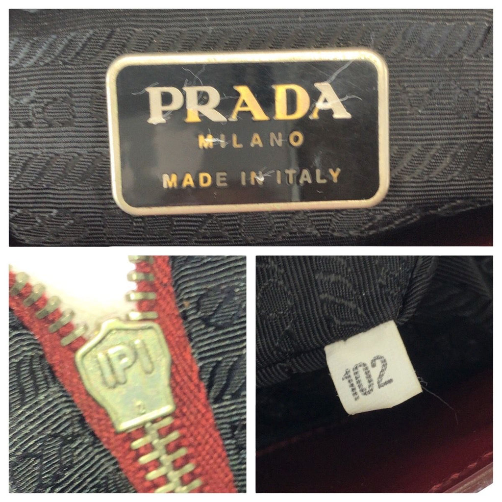 Prada Spazzolato Winered Bordeaux Patent Leather Shoulder — view 4