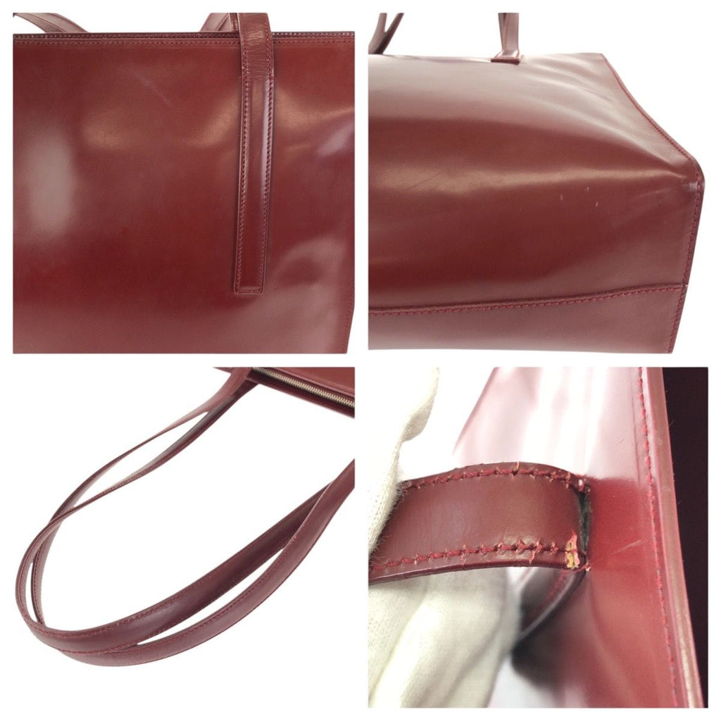 Prada Spazzolato Winered Bordeaux Patent Leather Shoulder — view 6