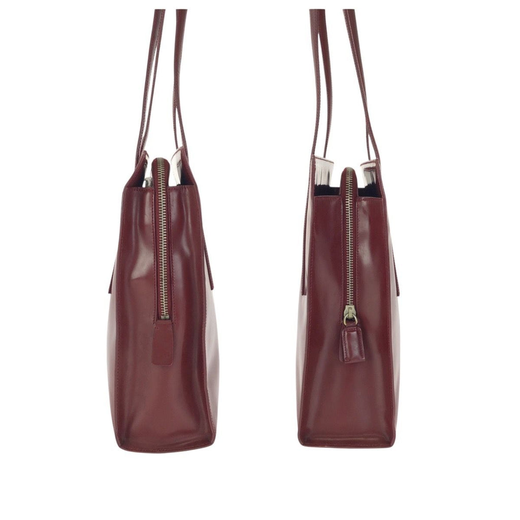 Prada Spazzolato Winered Bordeaux Patent Leather Shoulder — view 8