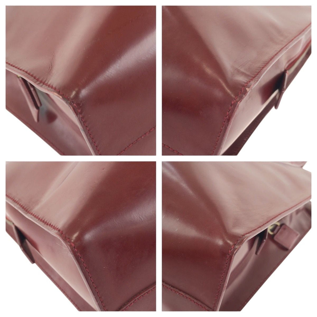 Prada Spazzolato Winered Bordeaux Patent Leather Shoulder — view 3