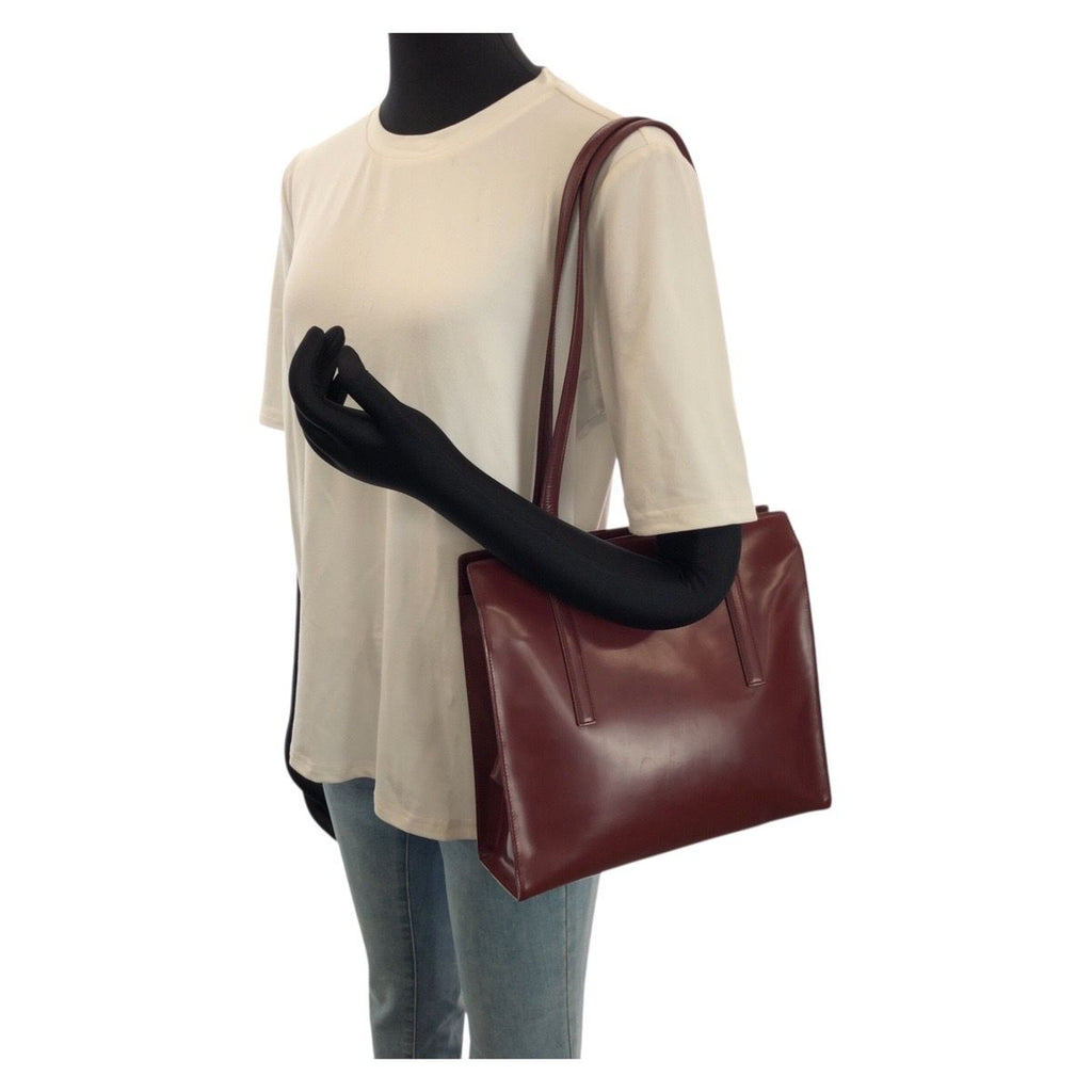 Prada Spazzolato Winered Bordeaux Patent Leather Shoulder — view 7