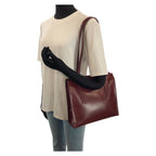 Prada Spazzolato Winered Bordeaux Patent Leather Shoulder — view 7
