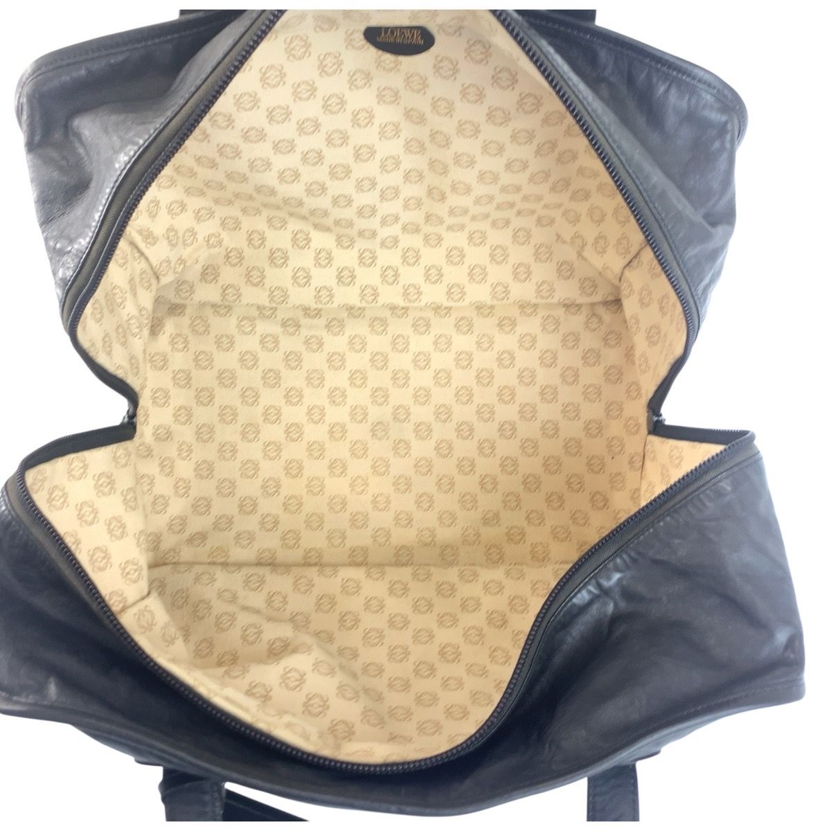 Loewe Anagram Black Gold Leather Boston — view 7