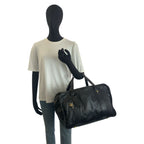 Loewe Anagram Black Gold Leather Boston — view 8
