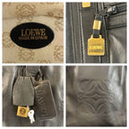 Loewe Anagram Black Gold Leather Boston — view 3
