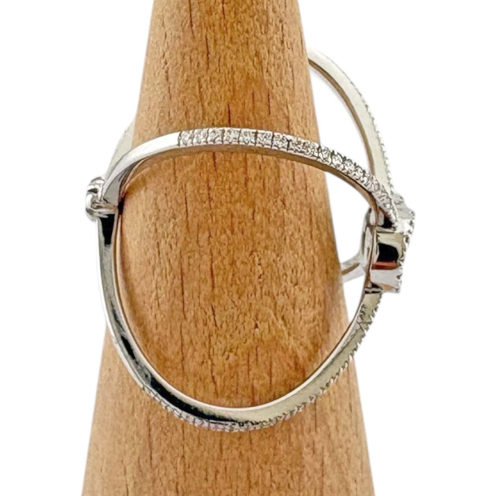 Gucci Italy GG Running Ring 18k White Gold Diamond — view 6