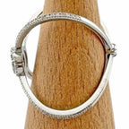 Gucci Italy GG Running Ring 18k White Gold Diamond — view 3
