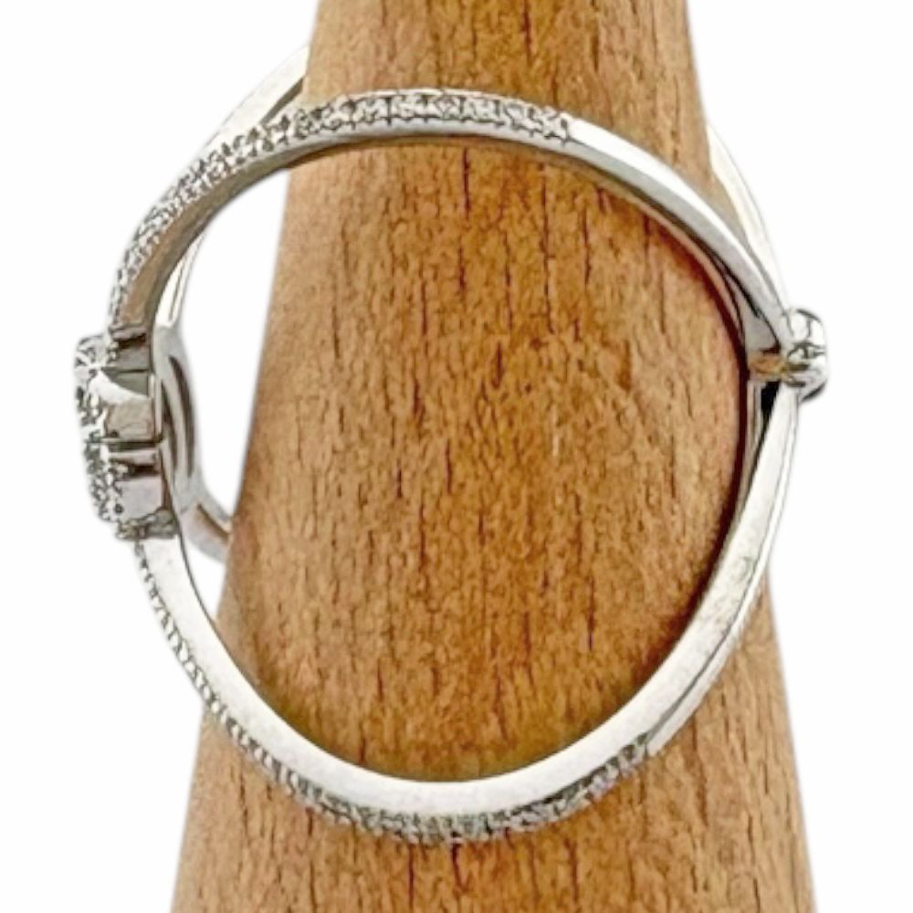 Gucci Italy GG Running Ring 18k White Gold Diamond — view 3