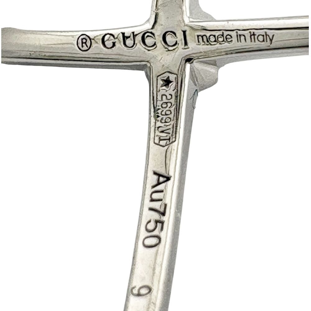 Gucci Italy GG Running Ring 18k White Gold Diamond — view 7