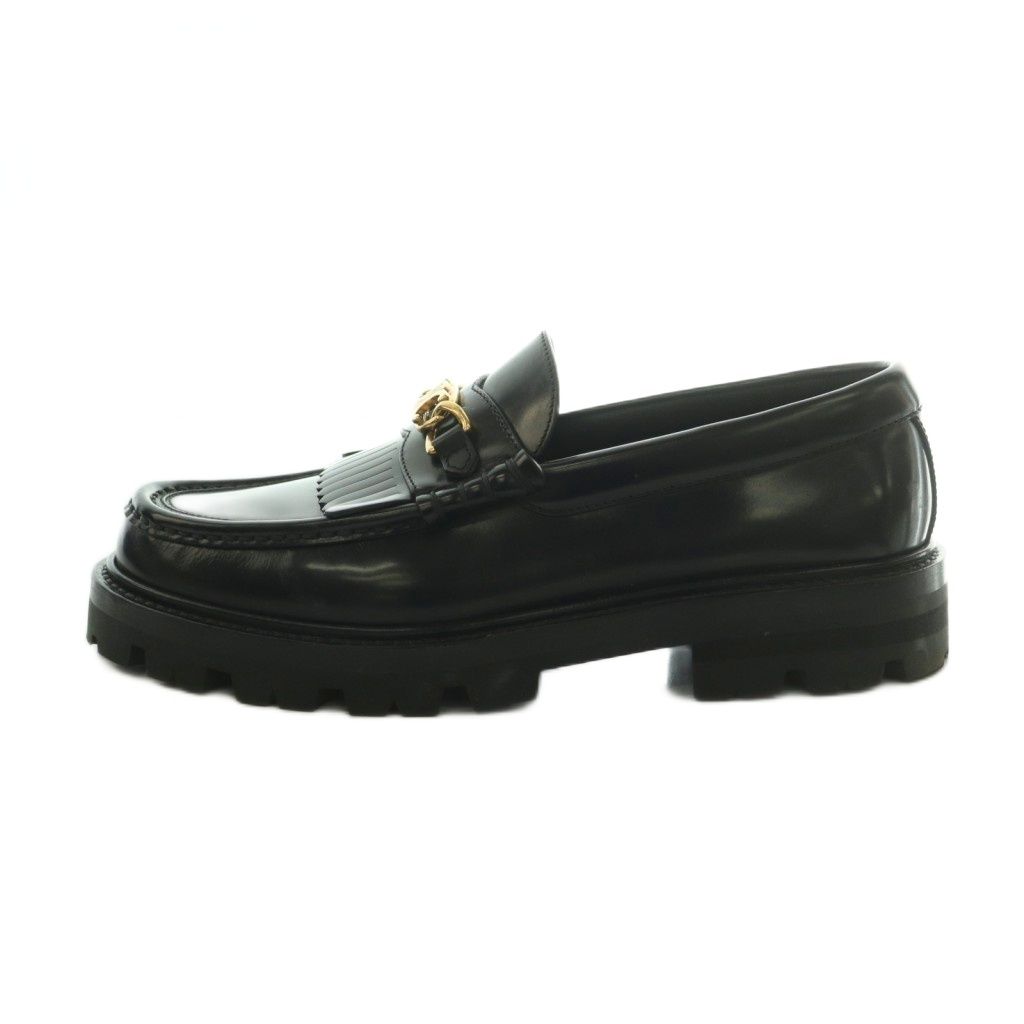 Celine with Triomphe Chain Margaret Loafers Leather 38 Black — view 2