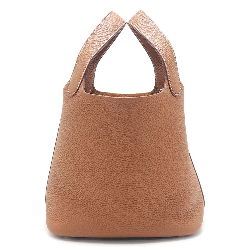 Hermes Picotin Lock PM Handbag Brown Gold — view 2
