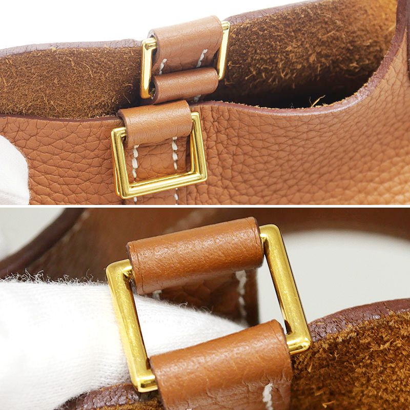 Hermes Picotin Lock PM Handbag Brown Gold — view 5