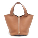 Hermes Picotin Lock PM Handbag Brown Gold