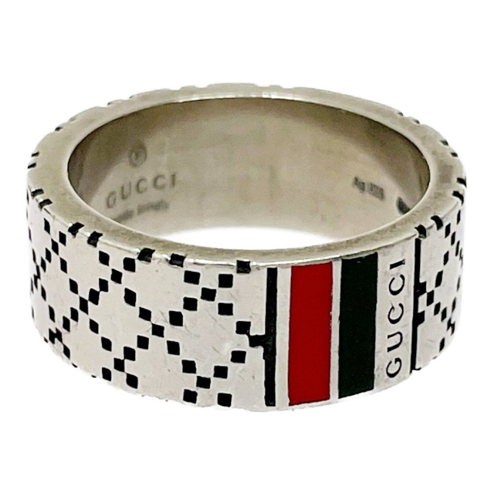 Gucci Silver Diamantissima Sherry Line Ring — view 3